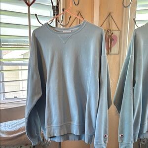 Champion Men's Blue Sweater large baby blue champion sweatshirt!!
